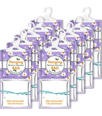 8 Sacchetti Deumidificanti Per Armadi - 100g Cadauno | Assorbimento Umidità Fino Al 200% | Con Gancio Appendiabile - Foto 10