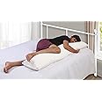 METRON -Total Body Pillow with Adjustable Shredded Memory Foam - Perfect for Cuddling, Snuggling and Maternity – Full Size-18”x54”- Bamboo Derived Viscose Rayon & Polyester Blend Washable Cover
