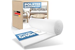saarschaum • Schaumstoff für Polster & DIY-Projekte • Vielseitig einsetzbar • Hochwertiger RG 35/55 Polster Schaumstoff • 80 x 40 x 2 cm (Mittelfest)