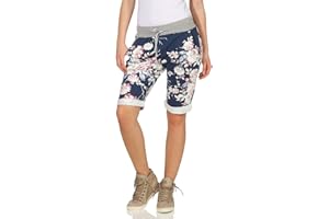 ZARMEXX Shorts Femme Capri Bermuda Boyfriend Pantalon d'été Tout-imprimé Sport Taille Unique