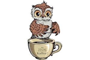 TOARTI Kaffee Wandtattoo,46x27cm,Kaffeebohnen Wandaufkleber,Sprüche und Zitate Küche Wandsticker Wohnzimmer Esszimmer Cafe Wanddeko,Wandaufkleber der frühe Vogel braucht viel Kaffee Küche Wanddeko