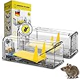 Heimwert Live Trap Mouse Trap Set of 2 with Water Storage + Bait Box + Ventilation Openings - Mice Live Trap with Quick Release Output without Mice Contact I Mouse Traps Live Traps Set