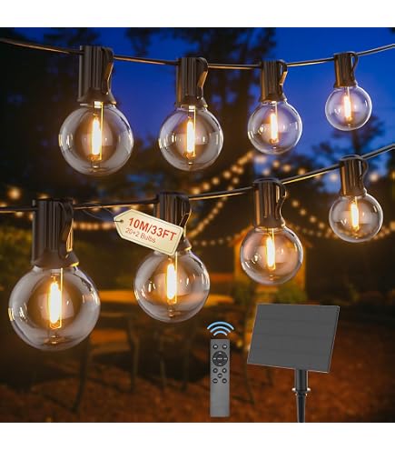 Dotrvmp 15m LED-Lichterkette Mit E27 S14 Birnen – IP65 Wasserdicht, Warmweiß 2700K, Dimmbar, Für Garten, Balkon