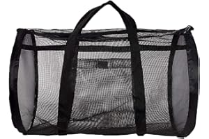 POHOVE Sac de plongée en maille, sac de plage en maille, sac de sport surdimensionné pour équipement, équipement de sport, linge – Sac de plongée et de voyage en maille respirante, léger et portable
