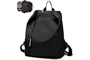 Keyck Sac à Dos Sport Femme Homme Etanche Sac Gym avec Compartiment Chaussure y Poche Humide Petit Leger Sac Piscine Imperméable Loisir Sac d'école pour Voyage Weekend Fitness Randonnée College, Noir