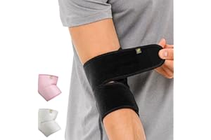 Bracoo Coudière ES10, Attelle de Coude Réglable, Néoprène Respirant, Douleurs Articulaires et Arthritiques, Blessures Sportives, Prévention, Soutien Modéré (Noir)