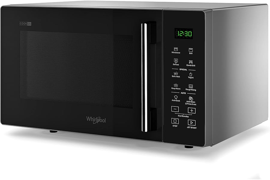 Whirlpool MWP 253 SB – Dimensions 48.2 cm x 42 cm x 28.2 cm, Microwave Oven 25 Litres with 900 W Microwave and 1000 W Grill, Microwave Oven with Yogurt Function4.2 out of 5 stars74225 offers from€116.01
