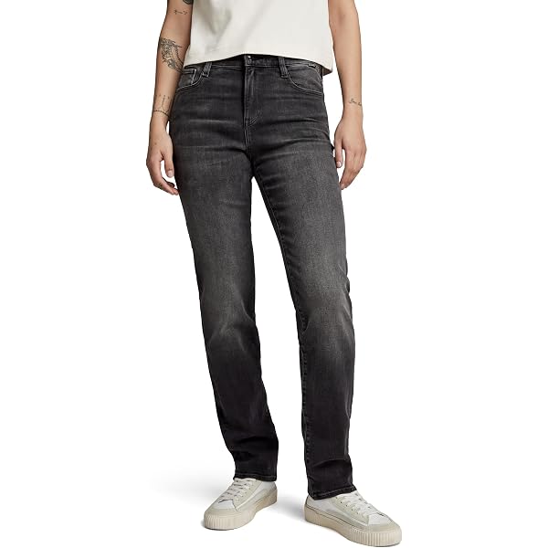Vaqueros G-Star Raw Midge Straight Para Mujer - Corte Recto, Color Medium Aged, Talla 25W/32L