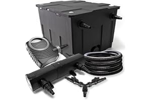 SunSun Kit filtration bassin 60000l 24W Stérilisateur NEO10000 80W Pompe 25m Tuyau