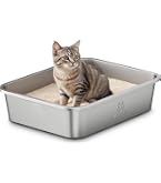 Katzentoilette Aus Edelstahl – 49x34,5x14 Cm, Geruchsneutral, Leicht Zu Reinigen