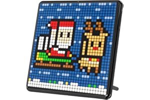 Divoom Pixoo-MAX Pixel Display, App Pantalla de Control de teléfono Celular con Pantalla LED programable de 32 x 32 para decoración del hogar, Publicidad de Negocios