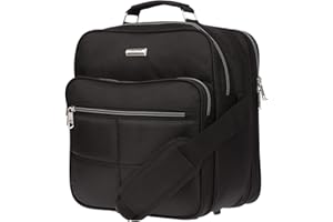 Christian Wippermann Arbeitstasche Herren - Strapazierfähige 1680D Nylon Tasche mit Trolleyhalterung, Verstellbarer Tragegurt bis 150cm, DIN-A4 Kompatibel, Wasserabweisend, 16L, Größe: 30x32x17cm