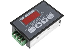 KIMISS PWM DC Motor Speed Controller (PWM) Speed Adjustable Stepless Governor Regulator, Motor Speed Controller Digital Pump Controller 6-60V Speed Regulator Digital Display Percentage Tachometer