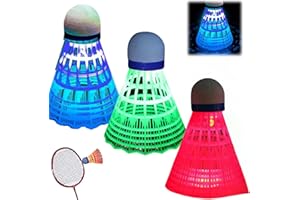 AINXTOLM 3PCS Led Badminton Shuttlecocks,Led Badminton Glow for Sports Activities,Lumi-Nous Badminton Colorful High Elasticity,Windproof and Dur-Able for Indoor and Outdoor at Night,Light Up Shuttlecocks