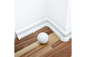 [DQ-PP] 1 x angolo esterno 52 mm PVC bianco battiscopa in plastica laminata decori