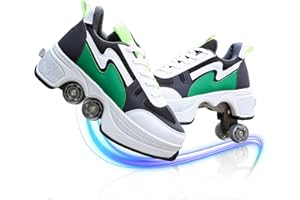 Pinkskattings@ Damen Und Mädchen Rollschuhe Skateboard Schuhe Kinderschuhe Mit Rollen Skate Shoes Rollen Schuhe Sportschuhe Laufschuhe Sneakers Mit Rollen Kinder (Weiß