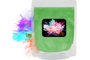 OWLKELA 100 grammi (3.5 oz) Glitter Mica Polvere,Pigmento Cosmetico Epossiresina Colorante per Sapone/Candela Making, Epossiresina Art, Acrilico Nail Paint, Lucidalabbra,7 colori disponibili -Verde chiaro