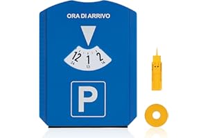 pubblimania Disco Orario Multifunzione 5 in 1: raschiaghiaccio, spatola Gomma, gettone Carrello e Misura battistrada (Italia)