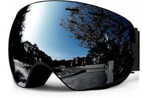 SPOSUNE Ski Goggles Skiing Goggles Over Glasses with Anti-Fog Spherical Dual Interchangable Lens,100% UV400 Protection Snow Snowboard Goggles for Men Women Youth,Helmet Compatible,Anti Glare,Impact Resistant,Windproof