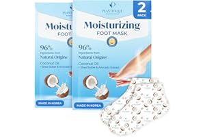 ‎PLANTIFIQUE Plantifique Koreanische Fußmaske - 2 Paar Feuchtigkeitssocken in einer Box - Fussmaske für trockene und rissige Füße, Anti Horhaut Socken - Fußpflege