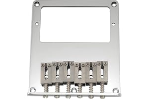 Musiclily Pro 54mm Ponte Fisso Telecaster Pick up Humbucker per Chitarra Elettrica tipo Tele,Cromato