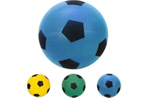 WEXFFU Ballon en Mousse 21cm Ballon Mousse, Balle en Mousse en Tissu Souple de pour Les Jeux d'entraînement en Intérieur et en Extérieur Silent Ballon Mousse Foot