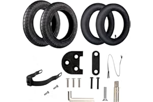 ANSENI Kit Ruote 10 Pollici per Xiaomi M365,Pro, Ricambi Monopattino Elettrico, Gomme di Ricambi, Aggiornamento della Ruota Xiaomi M365 da 8,5" a 10" (Con supporto M365/M365Pro)