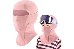 LINSOCLE Sturmhaube Kinder, Balaclava Mütze Winter Fahrradhelm Mädchen und Jungen Mütze unter Fahrradhelm Sturmmaske Ski Maske Einheitsgröße