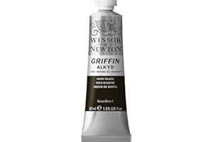 Winsor & Newton Griffin 37ml Alkyd Fast Drying Oil Colour Tube - Ivory Black