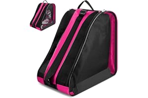 TOSAVGA Sac de Patinage à Roulettes 40x38x28cm, Roller Sac Une pour Patins à Glace Skate Bag, SSac à Patins à Roulettes avec Sangle Réglable, Résistance à la, Sa Chaussure de Ski pour Adultes et Enfants
