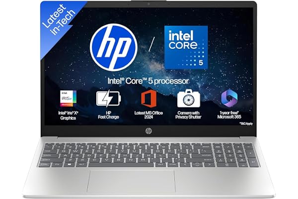 HP 15, Intel Core 5-120U (16GB DDR4, 512GB SSD) FHD, Anti-Glare, Micro-Edge, 15.6''/39.6cm, Win11, M365 Basic(1yr), Office Ho