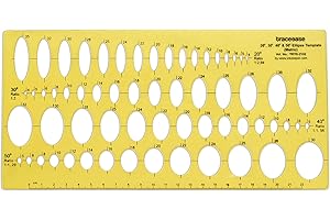 Traceease Geometric Drafting Ellipse Template Drawing Stencil, Designing Template Measuring Ruler