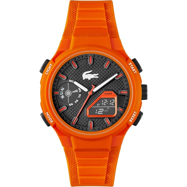 Orologio Uomo Al Quarzo 44mm – Quadrante Grande Con Numeri Arabi, Luce Blu, Cinturino In Silicone