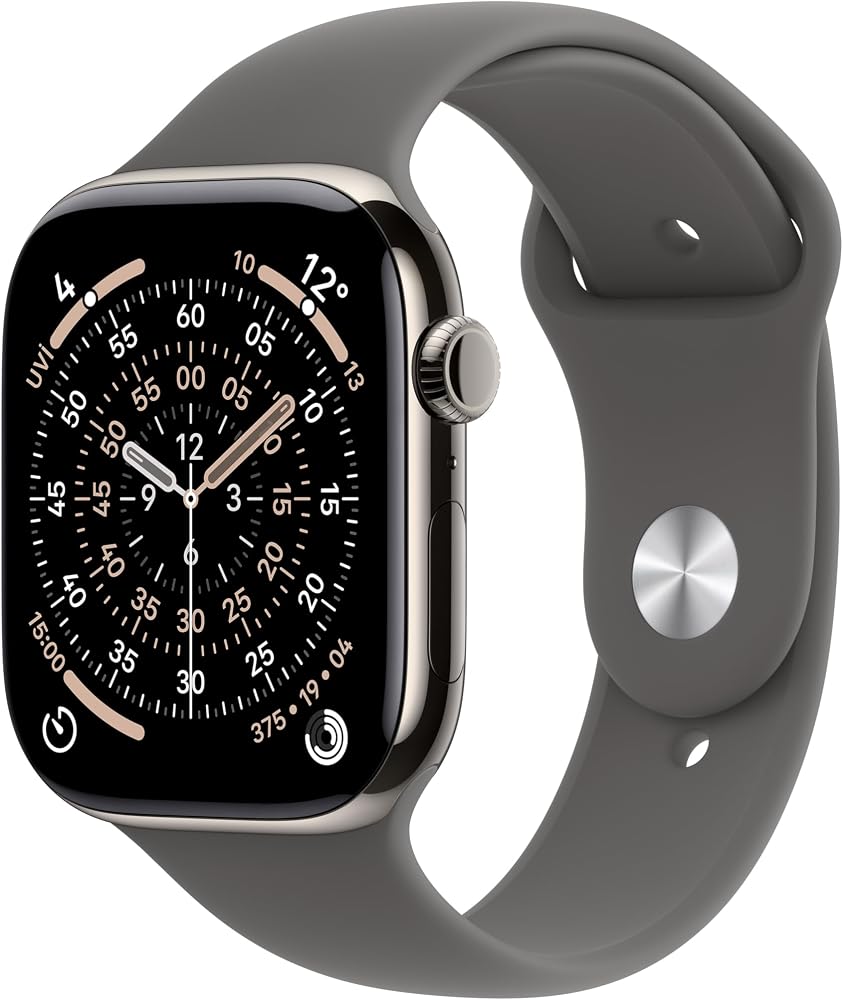 Apple Watch Series 11 GPS + Cellular 46 mm Natürel Titanyum Kasa Akıllı Saat ve Taş Grisi Spor Kordon - S/M. Uyku Skoru, Fitness Takibi, Sağlık İzleme, Hep Açık Ekran