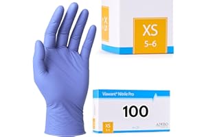 VIAWANT Einweghandschuhe 100 Stück | XS | Nitrilhandschuhe Blau | Puderfreie, latexfreie Einmalhandschuhe | Reißfest & feinfühlig | EN 455 & EN 374 | Gr. XS, S, M, L, XL