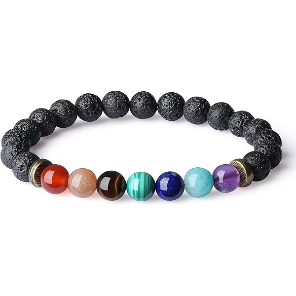 Bracciale Uomo/Donna In Pietre Naturali - Avventurina Blu E Perle Di Lava, Regolabile Con Nodo Scorrevole, Per Meditazione, Yoga O Stile Boho - Regalo Di Guarigione Spirituale