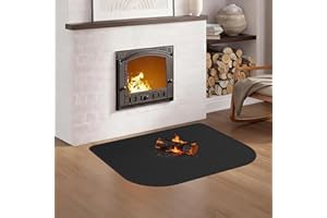 ‎ANKWAY Ankway 100 * 80cm Funkenschutzplatte Kaminofen Unterlage, rutschfest Laminmatte feuerfest, Feuerfeste Matte für Kamin Bodenplatte, Zum Schutz des Bodens Vor Funken, Große abgerundete Ecken