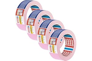 Tesa 4333 Ruban adhésif de masquage de précision pour surfaces sensibles en intérieur Rose clair Épaisseur très faible 4-50 m x 38 mm