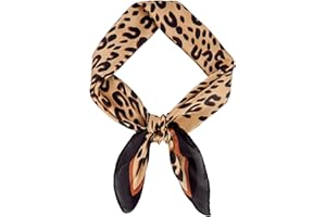GOGOU Stylish Silk Feel Bandana for Women Ladies Hair Scarf Chic Spring Neck Scarf for Gifts Travel Vacation Sports Outfits Wear 70 x 70 cm