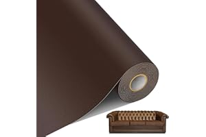 QKYDKY Patch de Réparation en Cuir, 35 x 137cm Simili Cuir Autocollant, Rouleau Adhesif Cuir, Cuir Patch Réparation pour Canapés Sièges de Voiture Sacs à Main Vestes Siège Bricolage Artisanat (Marron)