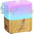 TERRIFI 300ML Essential Oil Diffuser with Bluetooth Speaker, Digital Alarm Clock, 7 Color Ambient Light And Timer (1/3/5H), Auto-Off Feature - Aroma Mist Humidifier for Large Room, Office, Yoga