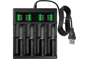 Universal 18650 laddare med 4 kortplatser batteriladdning för 3,7 V Li-Ion 26650 18350 14500 16340 17500 17670 18500 21700 Ba