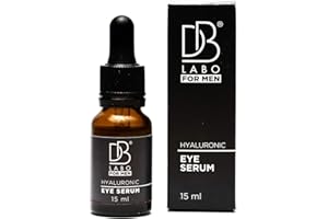 DBLabo - Siero di Acido Ialuronico per Contorno Occhi Uomo - Made In Italy Certificato Bio - Antirughe ed Antiocchiaie con Estratti di Rosa Damascena
