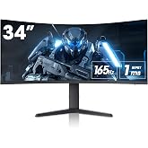 KOORUI Monit&ouml;r 34E6UC 34 in&ccedil;, 165Hz/, UWQHD, 3440 * 1440, 1ms, Adaptive Sync, monit&ouml;rler, gaming, HDMI2.1 * 2, DP1.4 * 1, Eği