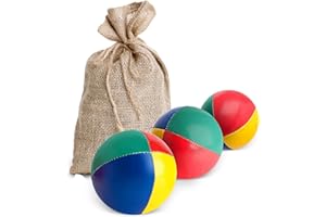 Mister M ✓ Juggling Balls ✓ The Ultimate 3 Ball Juggling Set with Free Online Learning Video in Jute Sack