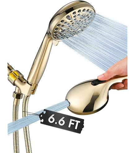 Delta ActivTouch Handbrause – 9 Sprüh-Einstellungen, 2,5 GPM, Champagne Bronze, Mit Pause-Funktion