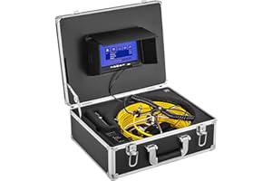 VEVOR Kanalinspektionskamera 7 Zoll, Rohrkamera Inspektion 20 M, Pipe Camera Inspection Ip68 Wasserdichte Abflussrohr-Kanalinspektionskamera System