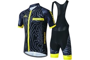 JOGVELO Cyclisme Maillot, Maillot Manches Longues + Pantalons 3D Coussin Réfléchissant Automne Hiver pour Homme
