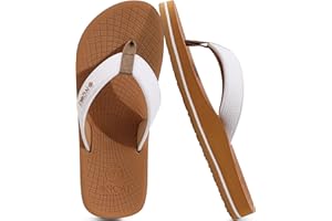 ONCAI Men’s Flip Flops Summer Beach Fashion Yoga Mat Thong Sandals With Cushion Slip-on Ooudoor Rubber Sole