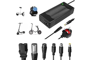 BEMKIA Electric Scooter Charger, 42V/36V 2A Hoverboard Charger, Xiaomi Scooter Charger with 6 Connections, Mobility Scooter Charger, Electric Bike Charger for Xiaomi Electric Scooter, Ebike, Hoverboard